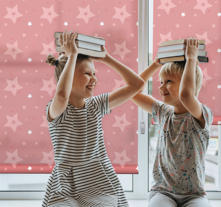 Rollo Fenster Kinderzimmer verspieltes sternenmuster - TenStickers