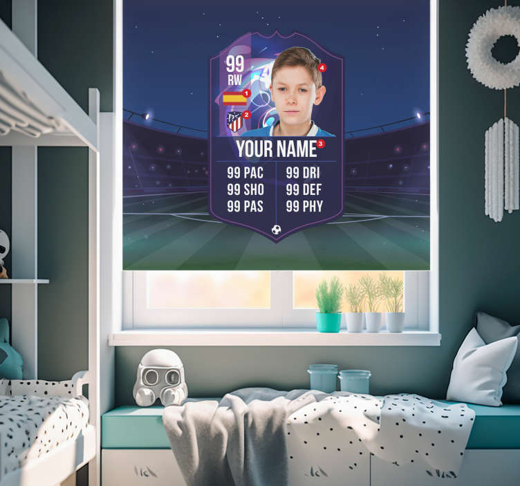 rollo für Kinder fußballspielerkarteDer Fußballspieler wurde geb - TenStickers