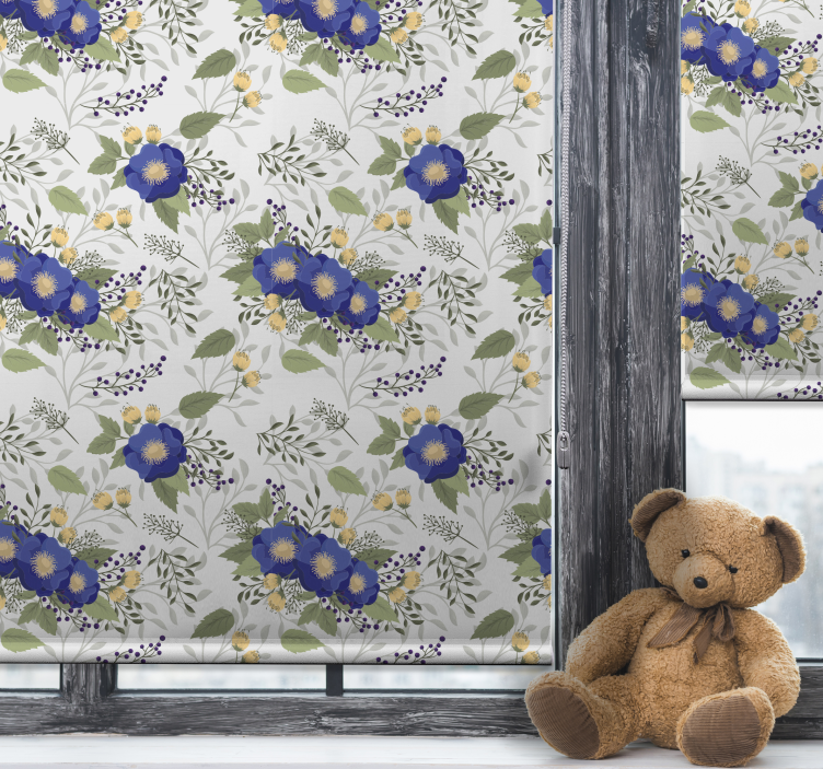 Mehrfarbige Blumen classic Rollo - TenStickers