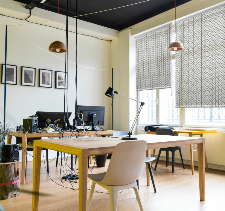 Blumen Rollo Elegantes fischgrätenmuster - TenStickers