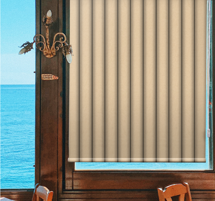 Rollo Fenster mit Muster beige vertikale lamellen - TenStickers