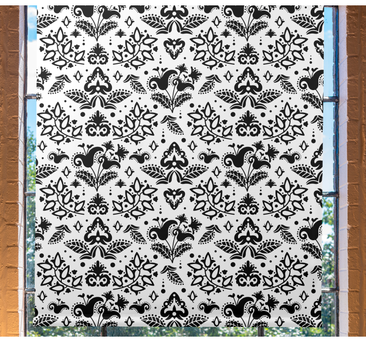 Rollo Fenster Blumen elegante florale elemente - TenStickers