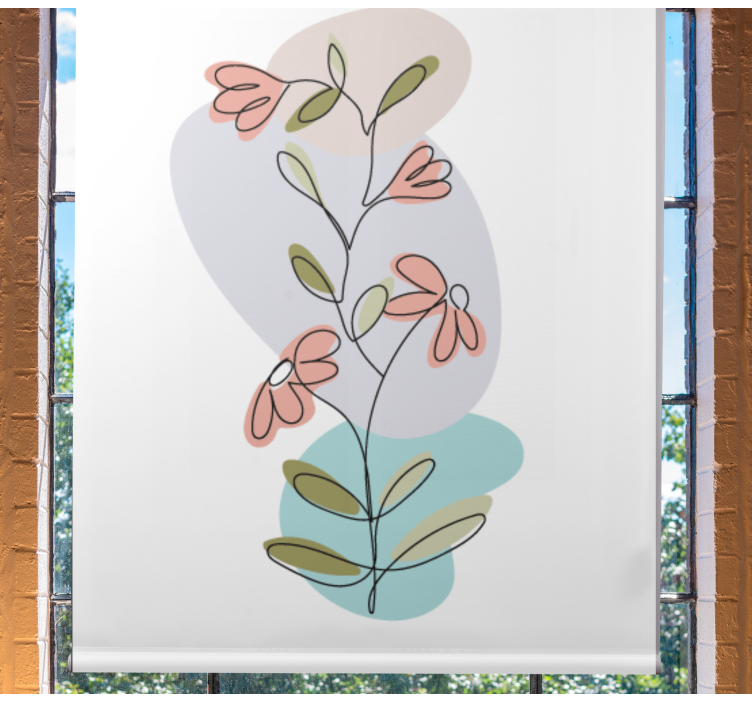 Rollo Fenster Blumen und Pflanzen bezaubernde blumenstiele - TenStickers