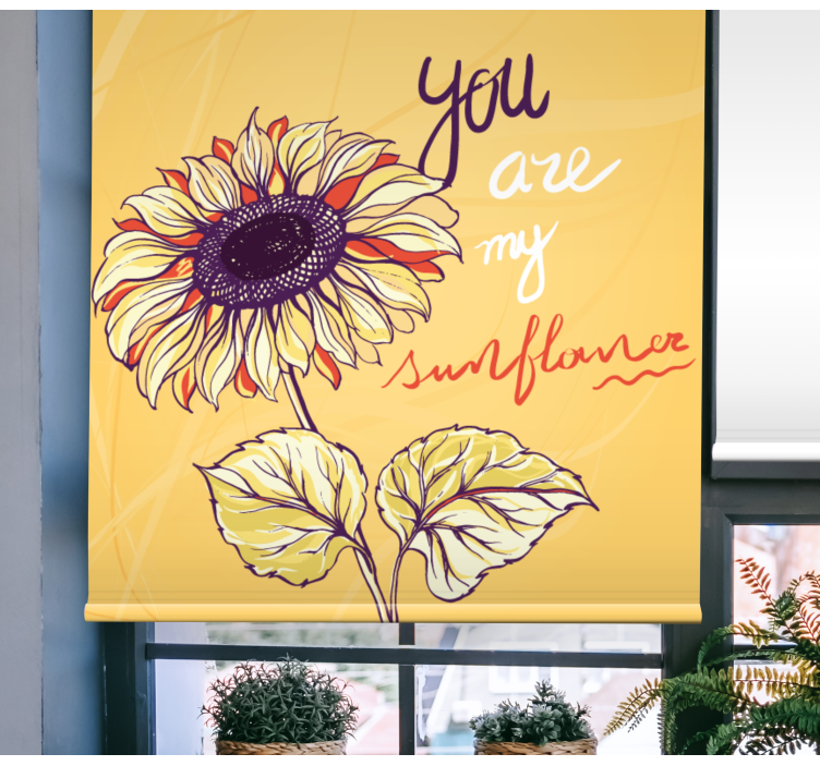 Rollo Fenster Blumen und Pflanzen du bist meine sonnenblume - TenStickers