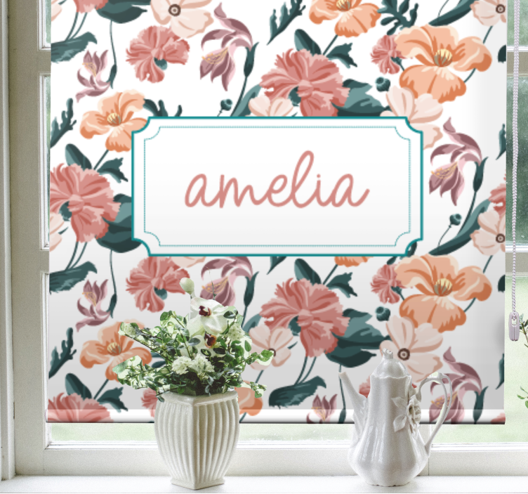 Rollo Fenster Blumen und Pflanzen elegantes frühlingsdesign - TenStickers