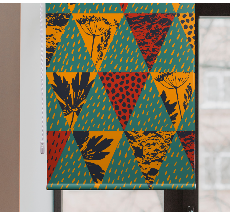 Rollo Fenster Modern geometrisches blumenmuster - TenStickers
