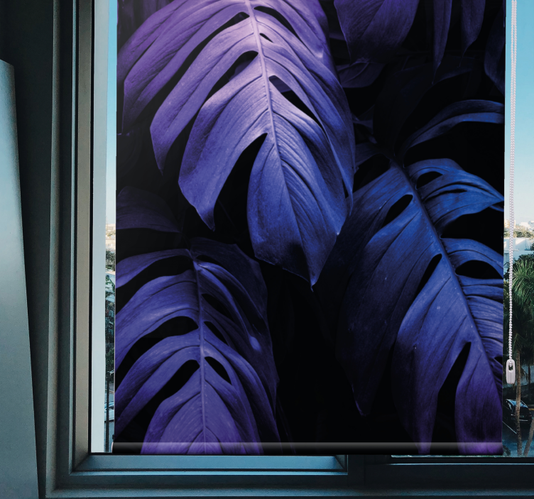 Rollo Fenster Blumen und Pflanzen monstera deliciosa laub - TenStickers
