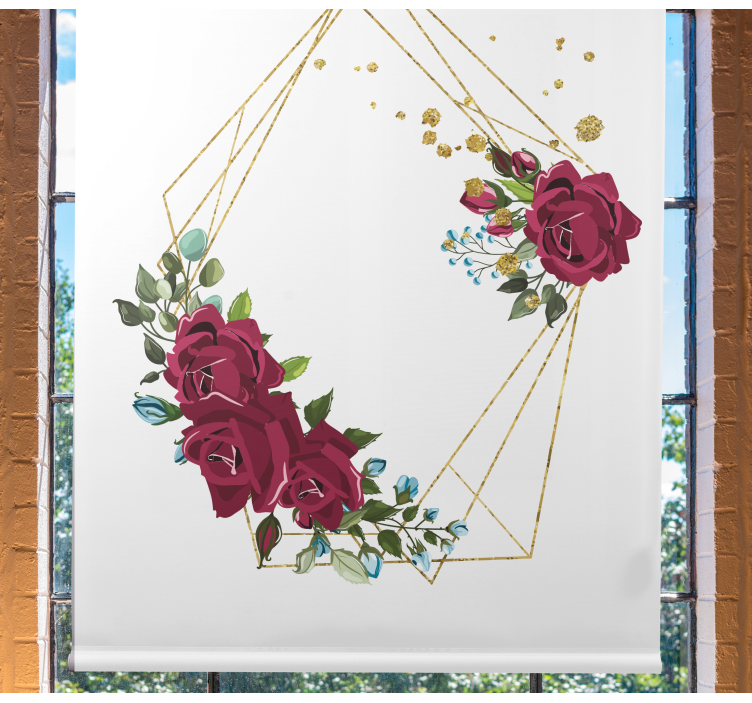 Rollo Fenster Elegant rosen-blumenarrangement - TenStickers