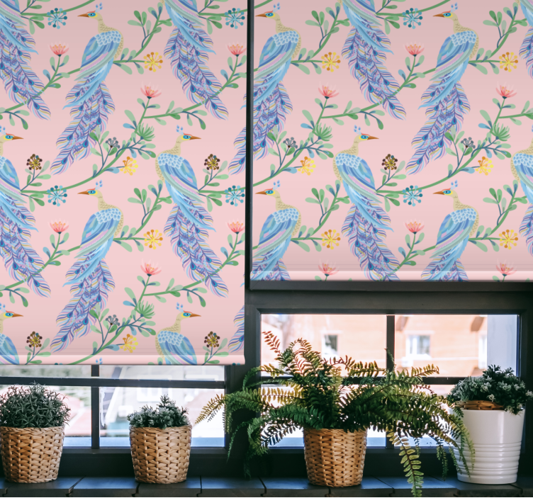 Rollo Fenster Blumen und Pflanzen tropisches vogeldesign - TenStickers