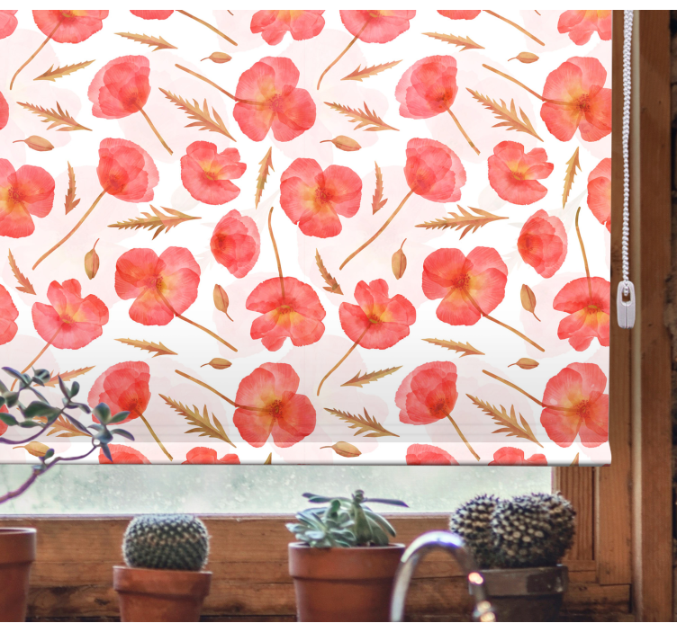 Rollo Fenster Blumen und Pflanzen zarte florale muster - TenStickers