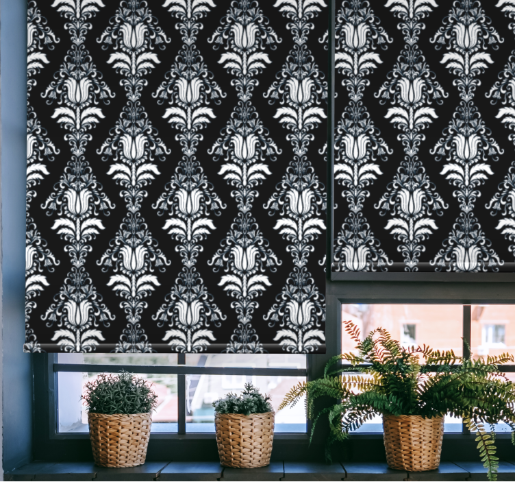 Rollo Fenster Elegant zeitloses botanisches motiv - TenStickers