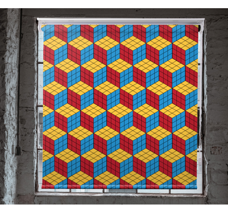 Rollo Fenster Gamer buntes würfelmuster - TenStickers