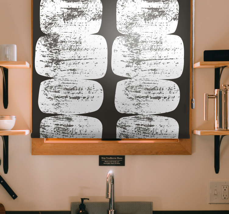 Rollo Fenster mit Muster abstrakte pinselstriche - TenStickers