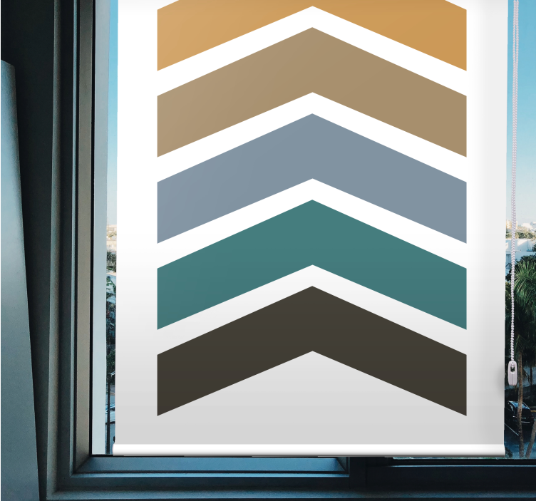 Rollo Fenster Modern chevron-musterschichten - TenStickers