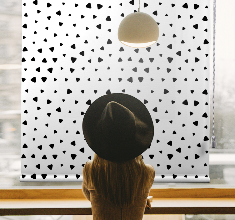 Rollo Fenster mit Muster geometrisches herzmuster - TenStickers