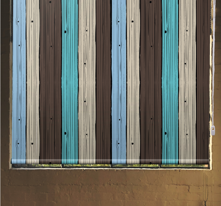 Rollo Fenster mit Muster holz-streifenmuster - TenStickers