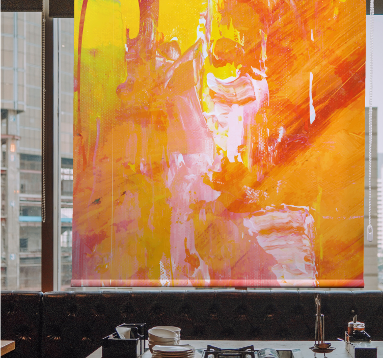 Rollo Fenster mit Muster lebendige abstrakte spritzer - TenStickers