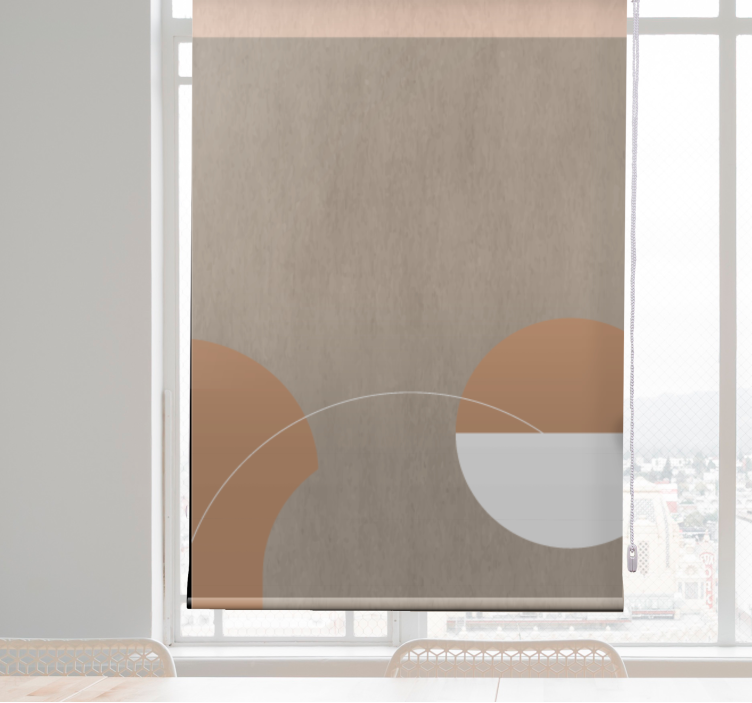 Rollo Fenster Modern geometrische runde formen - TenStickers