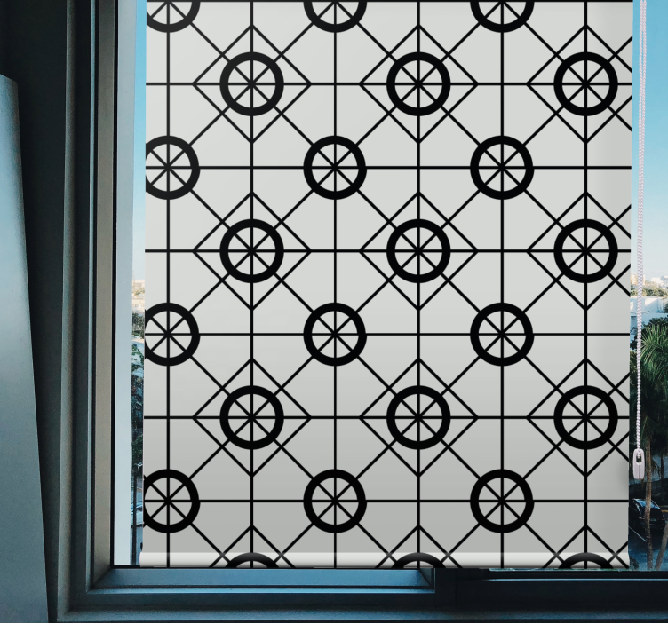 Rollo Fenster Modern geometrisches kreisförmiges motiv - TenStickers