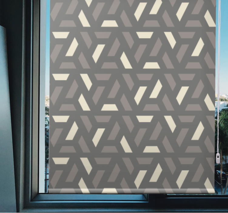 Rollo Fenster Modern geometrisches neutrales muster - TenStickers