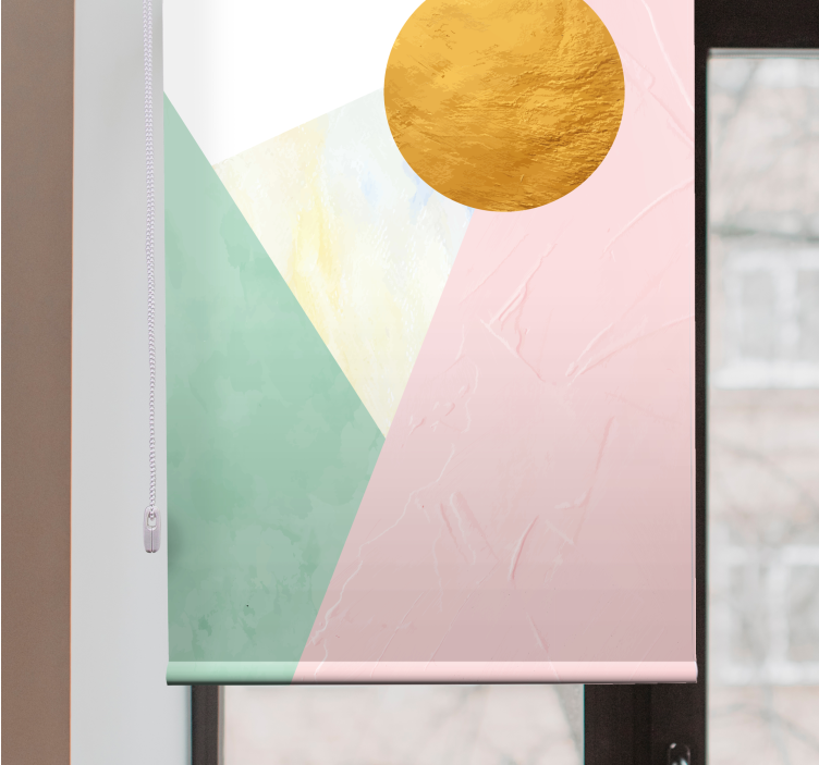 Rollo Fenster Modern goldenes kreisdesign - TenStickers