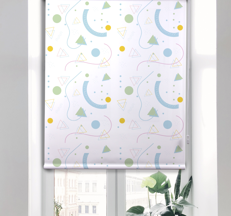 Rollo fenster modern geometrische formen vielfalt - TenStickers