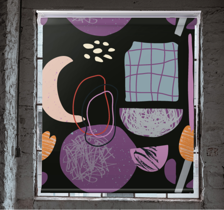 Rollo Fenster Modern abstraktes formmuster - TenStickers