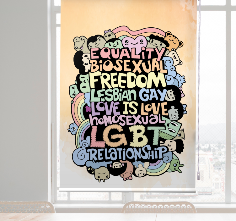 Rollo Fenster Spruch lgbtq+ liebesbekundung - TenStickers