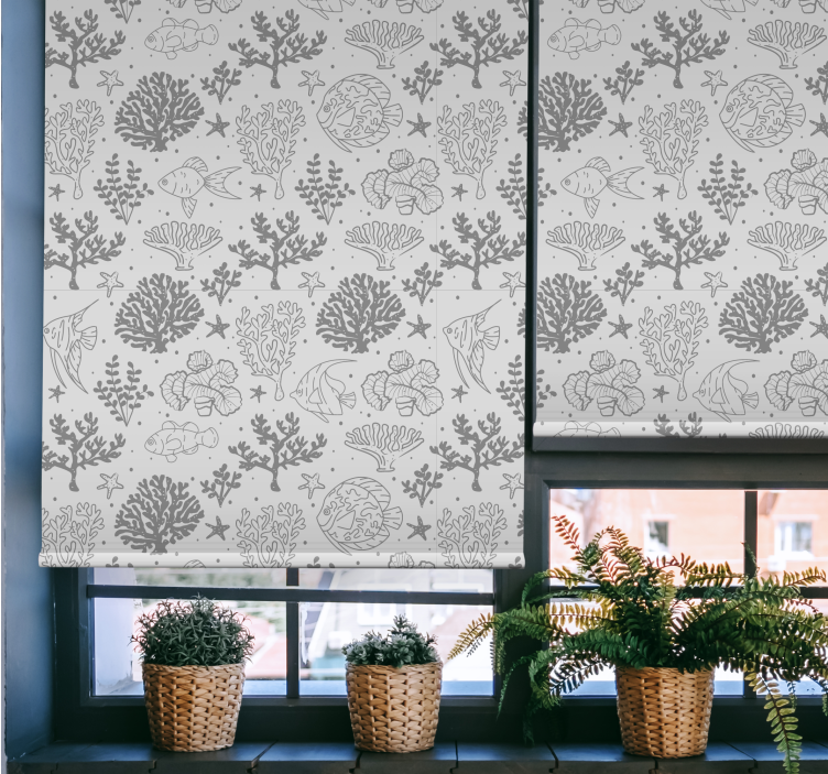 Rollo Fenster Tiere lebensmuster im ozean - TenStickers