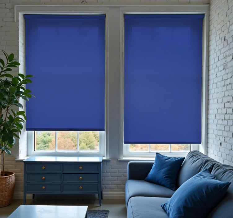 Rollo Fenster Wohnzimmer blue klein - TenStickers
