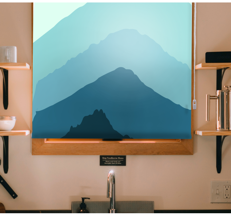Rollo Fenster Originell bergsilhouette-schichten - TenStickers
