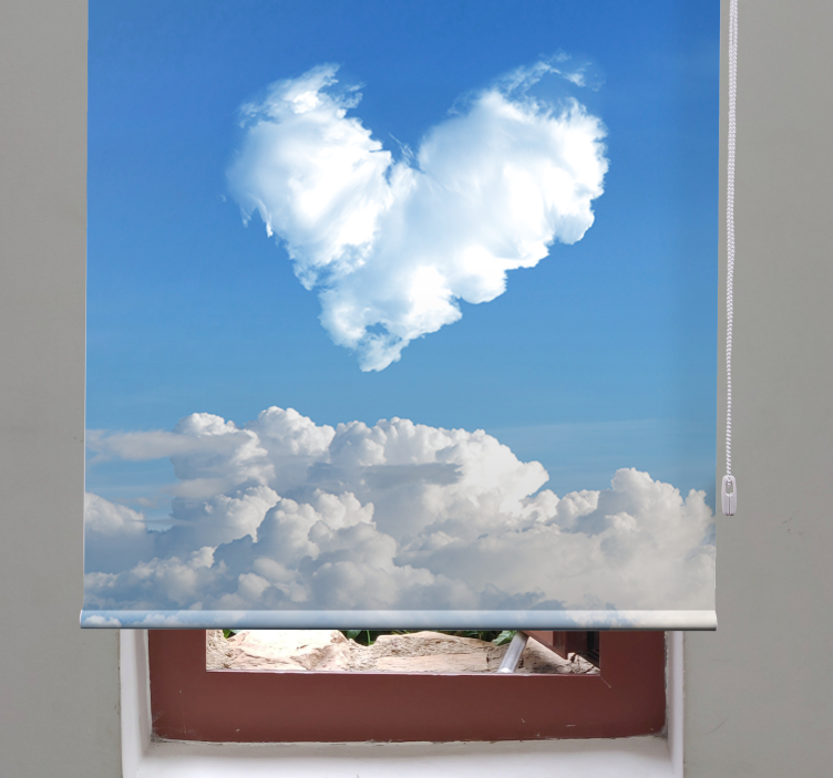 Rollo Fenster romantisch herzförmige wolke - TenStickers