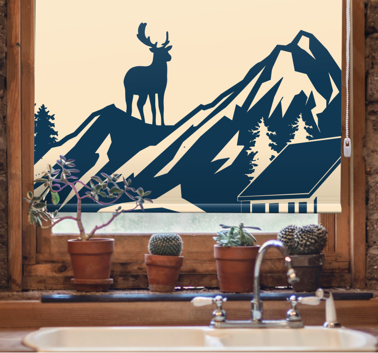 Rollo Fenster Originell majestätische berglandschaft - TenStickers
