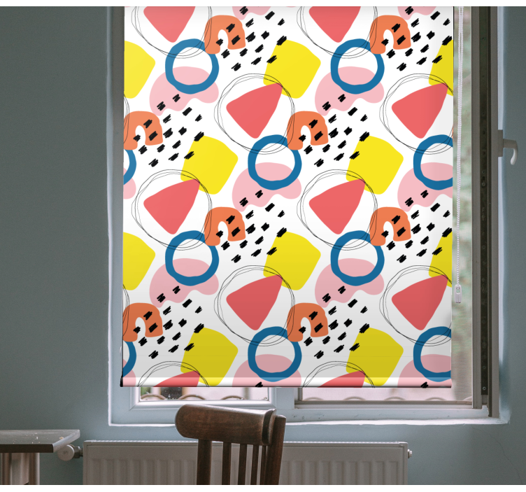 Rollo Fenster Modern skurrile geometrische muster - TenStickers