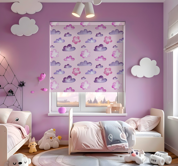 Wolken Rollo rosa muster - TenStickers