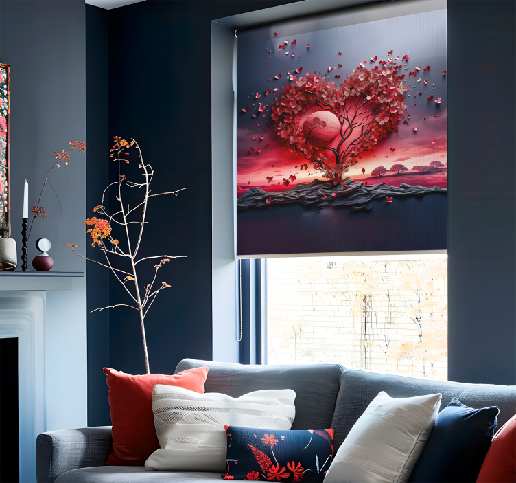 Rollos romantisch herzbaum - TenStickers