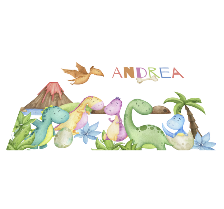 Tischset mit Namen jurassic-szene - TenStickers