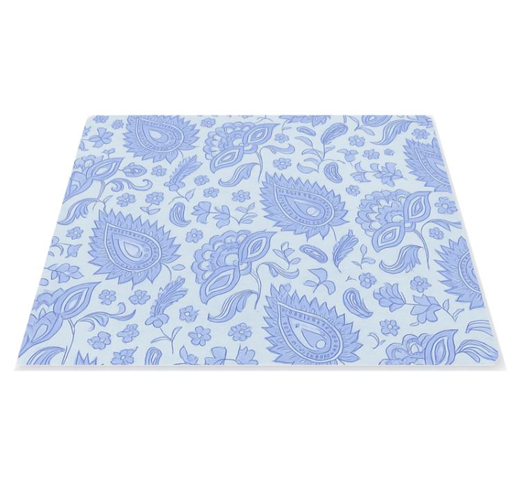 Tischsets originell mit blauem paisley blumenmuster - TenStickers