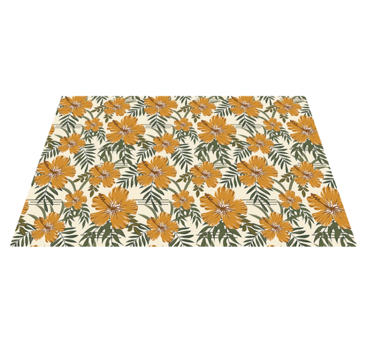 Tischset Print Gelbe tropische Blumen - TenStickers