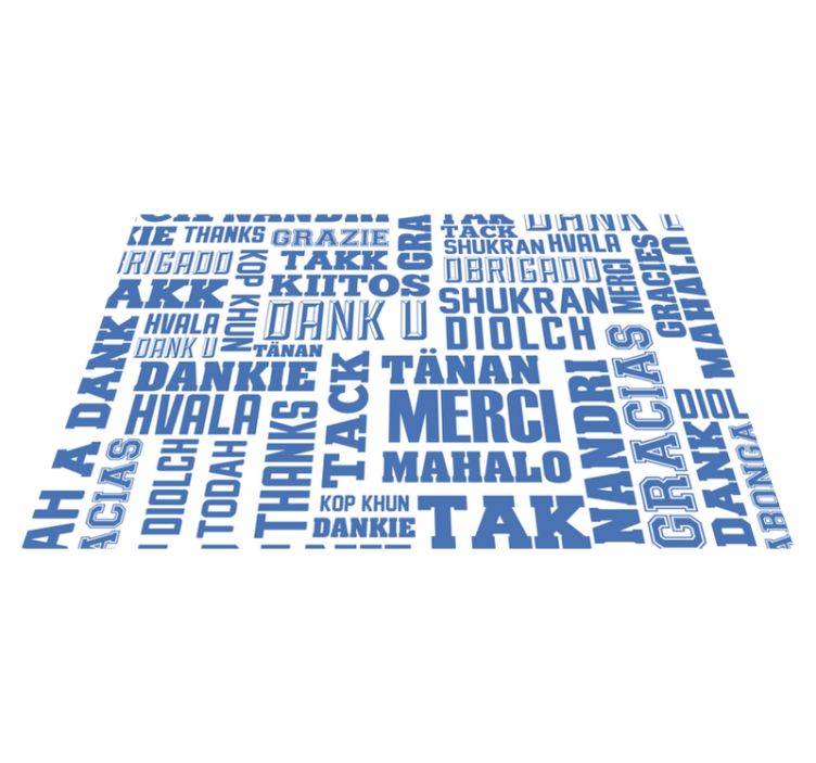 Tischset Restaurant Danke in vielen Sprachen - TenStickers
