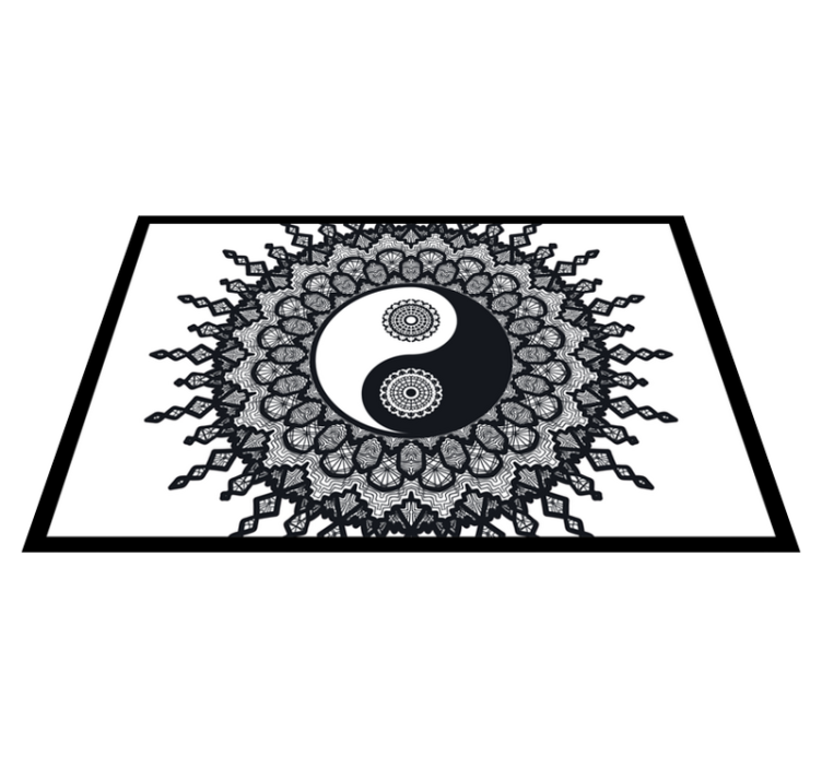 Tischset textur yin yang mandala muster - TenStickers