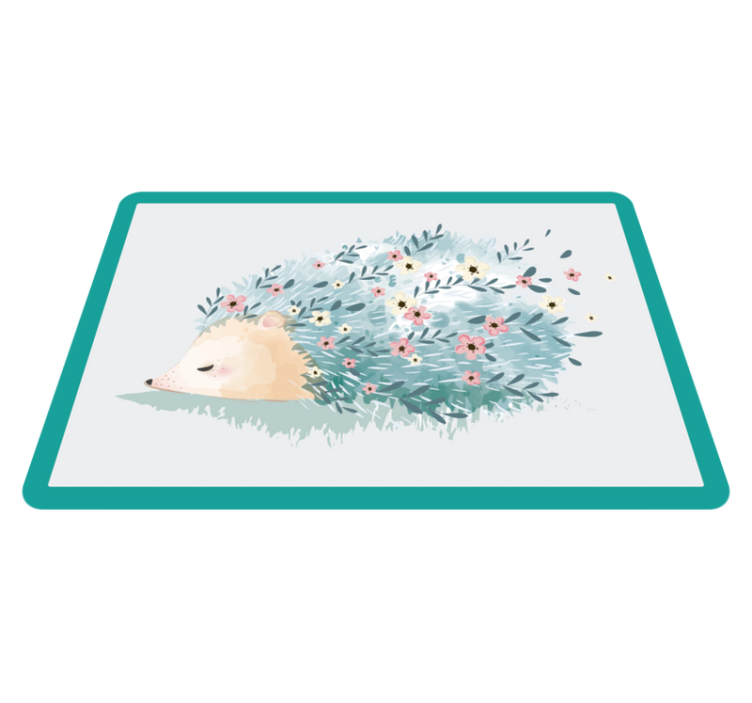 Tischset kinder mit süßer igel-illustration - TenStickers