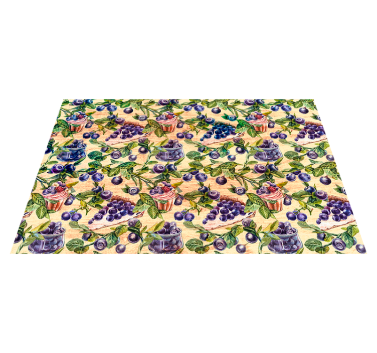 Tischsets originell mit heidelbeer-cupcake-muster - TenStickers