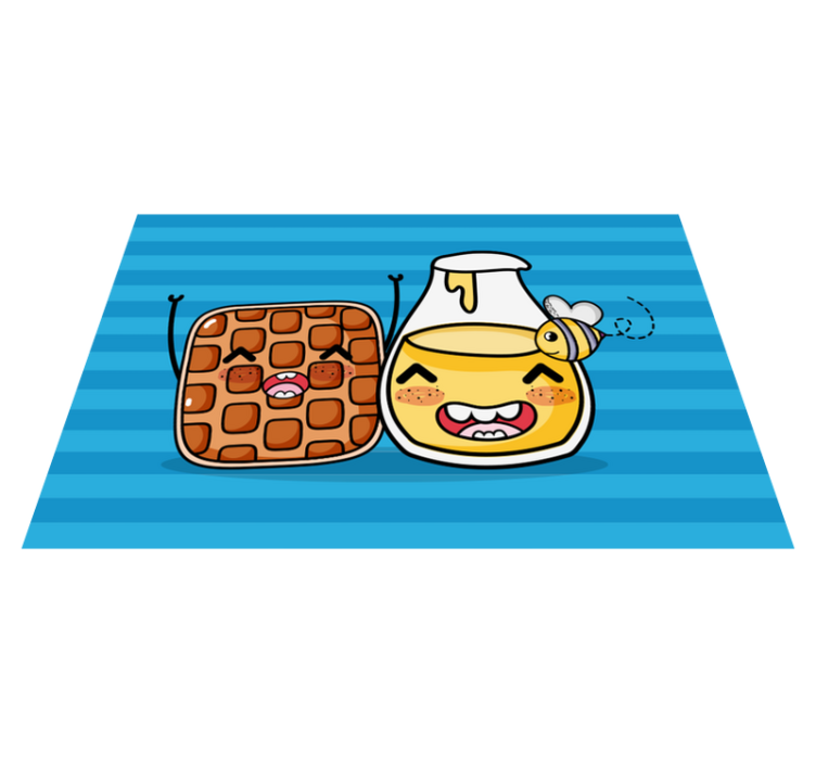 Tischset kinder süße waffel und honig - TenStickers