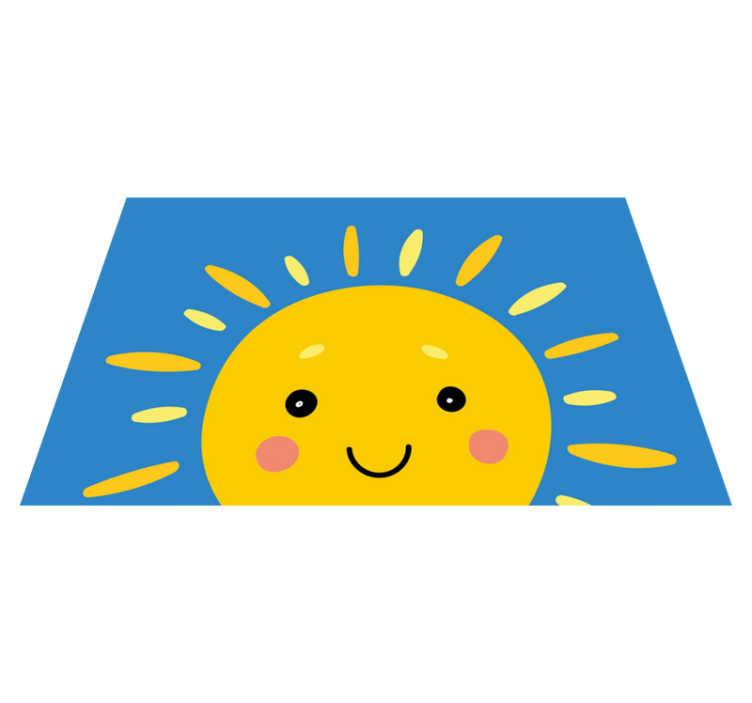 Tischset rechteckig Sonne mit gesicht - TenStickers
