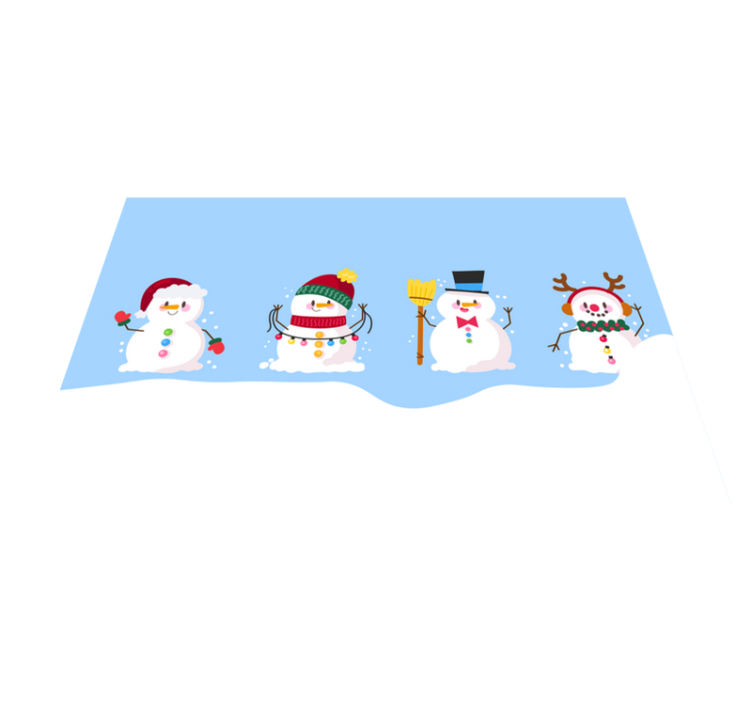 Tischset Weihnachten schneemann-sammlung - TenStickers