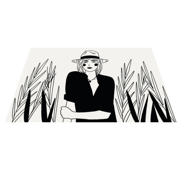 Tischsets originell mit stilvoller frauenillustration - TenStickers