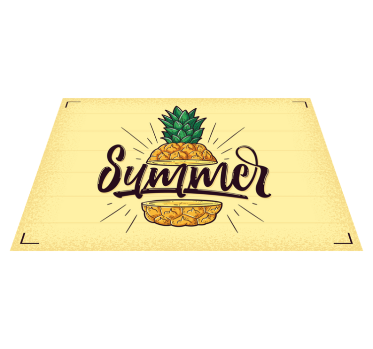Tischset text mit sommer ananas grafik - TenStickers