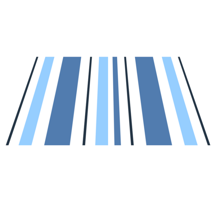 Tischset modern gestreift blau - TenStickers