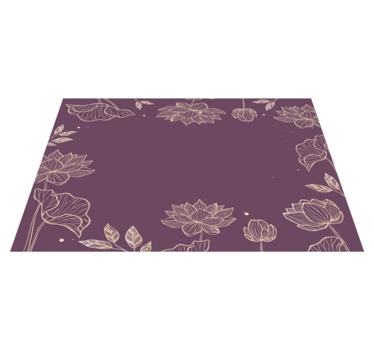 Tischset elegant mit floralem lotusmuster - TenStickers